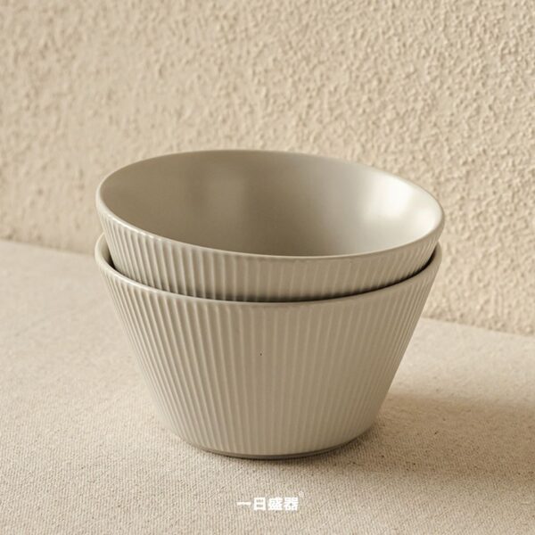日式簡約飯碗卡其