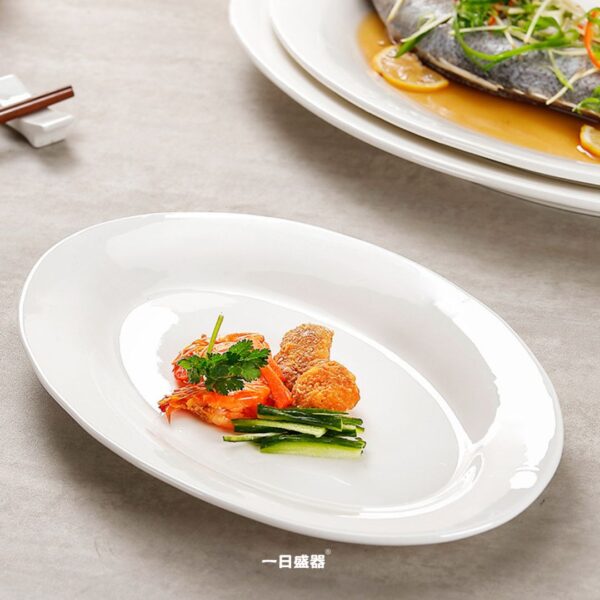 白系列陶瓷8吋魚盤